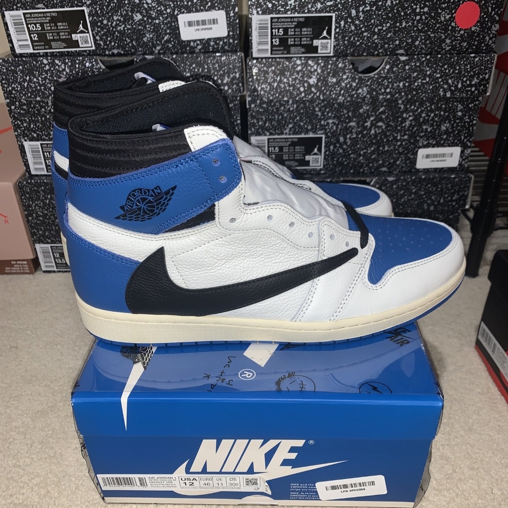 Air Jordan Retro 1 Hi OG x Fragment x Cactus Jack sz:12
